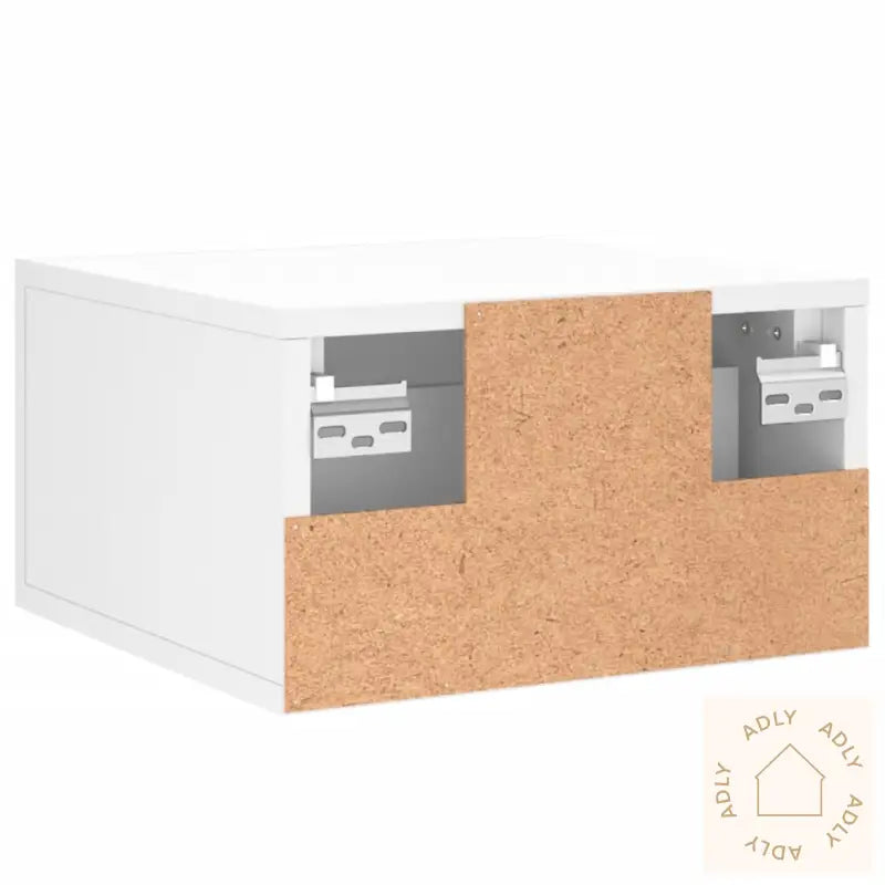 Veggmonterte Nattbord 2 Stk Hvit 35X35X20 Cm