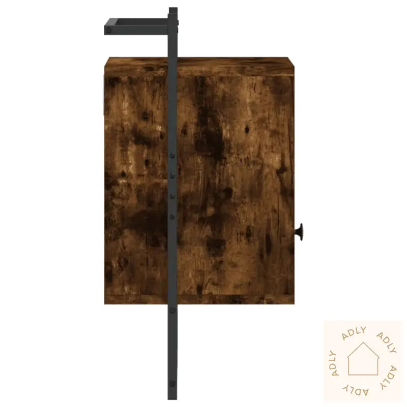 Nattbord Veggmontert 2 Stk Røkt Eik 40X30X61 Cm Konstruert Tre