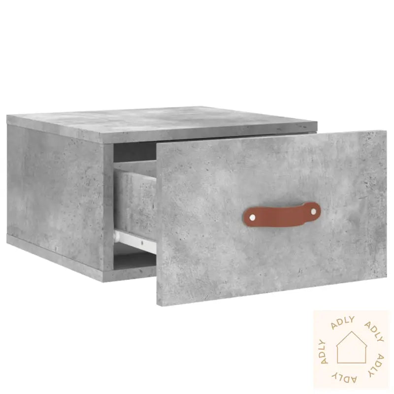 Veggmonterte Nattbord 2 Stk Betonggrå 35X35X20 Cm