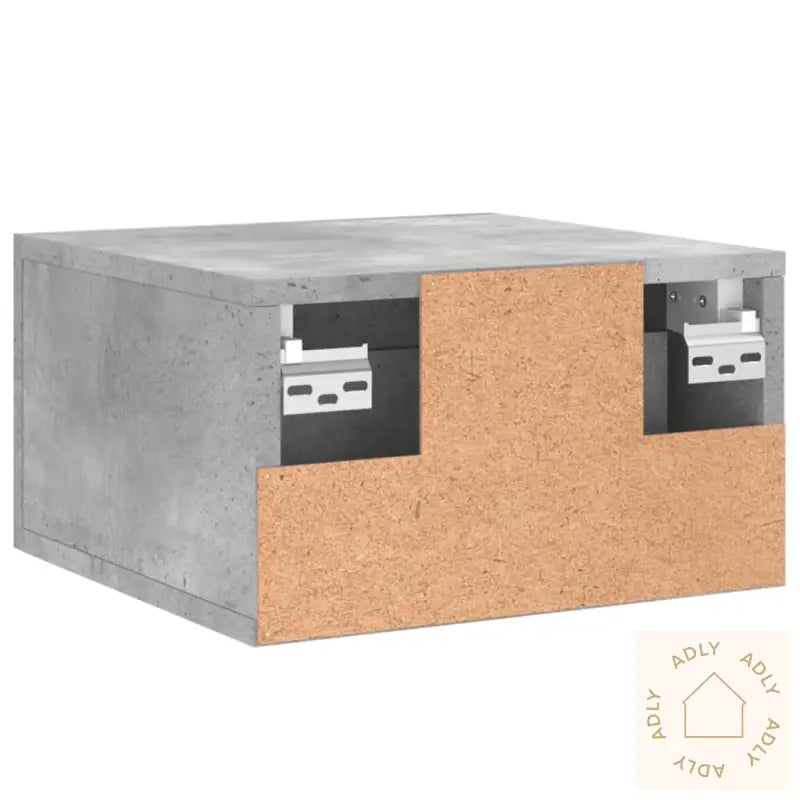 Veggmonterte Nattbord 2 Stk Betonggrå 35X35X20 Cm