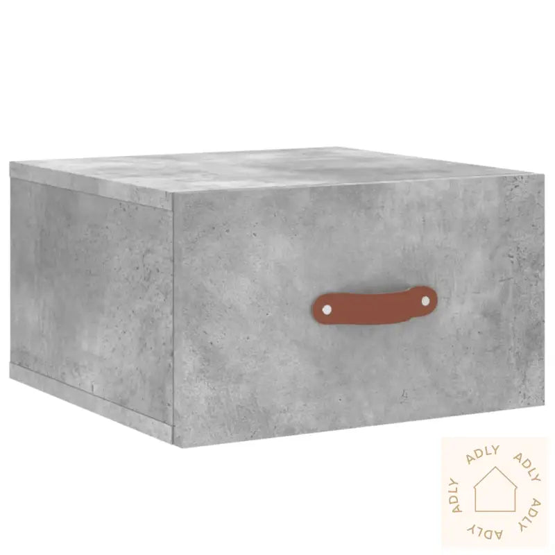 Veggmonterte Nattbord 2 Stk Betonggrå 35X35X20 Cm