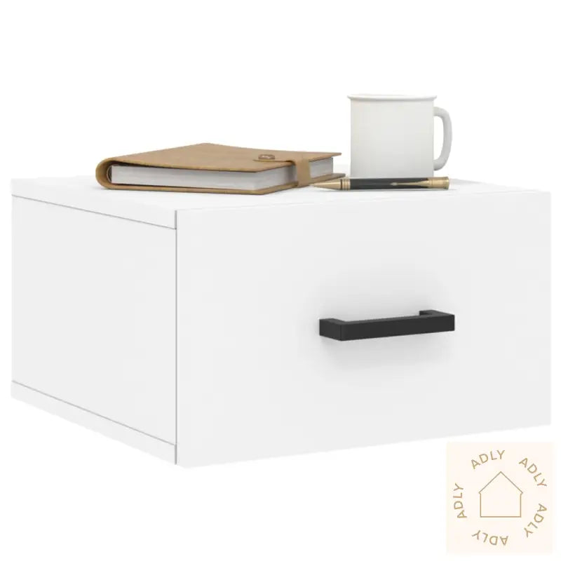 Veggmonterte Nattbord 2 Stk Hvit 35X35X20 Cm
