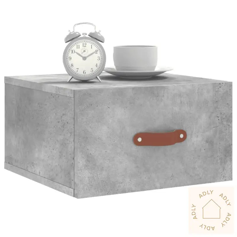 Veggmonterte Nattbord 2 Stk Betonggrå 35X35X20 Cm