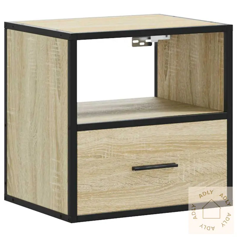 Veggmonterte Nattbord 2 Stk Sonoma Eik 40X31X39,5 Cm