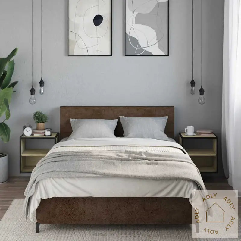 Veggmonterte Nattbord 2 Stk Sonoma Eik 40X31X39,5 Cm