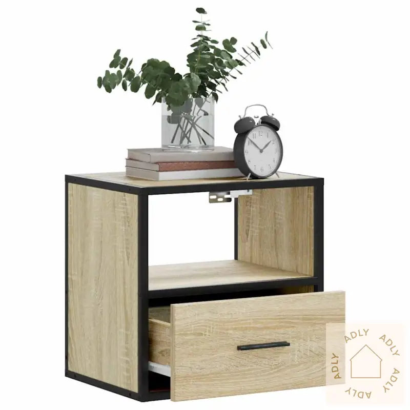 Veggmontert Nattbord Sonoma Eik 40X31X39,5 Cm