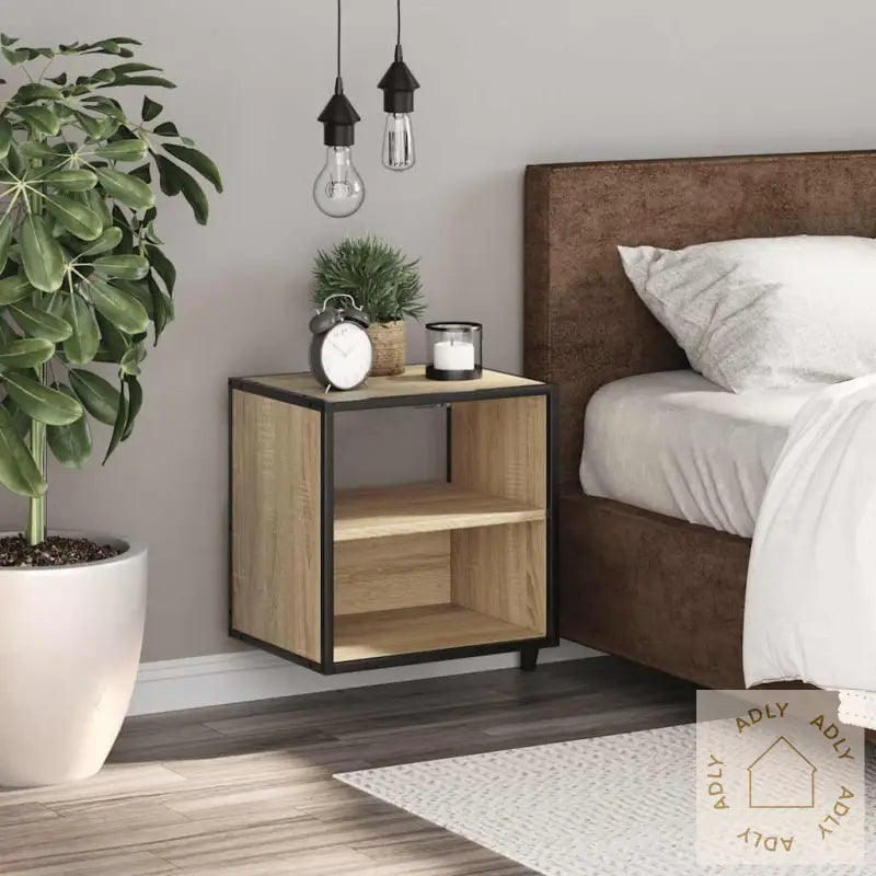 Veggmontert Nattbord Sonoma Eik 40X31X39,5 Cm