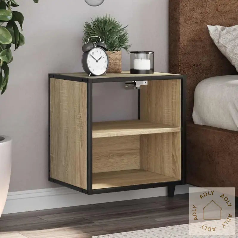 Veggmontert Nattbord Sonoma Eik 40X31X39,5 Cm