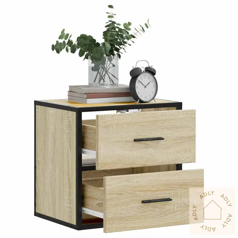 Veggmontert Nattbord Sonoma Eik 40X31X39,5 Cm