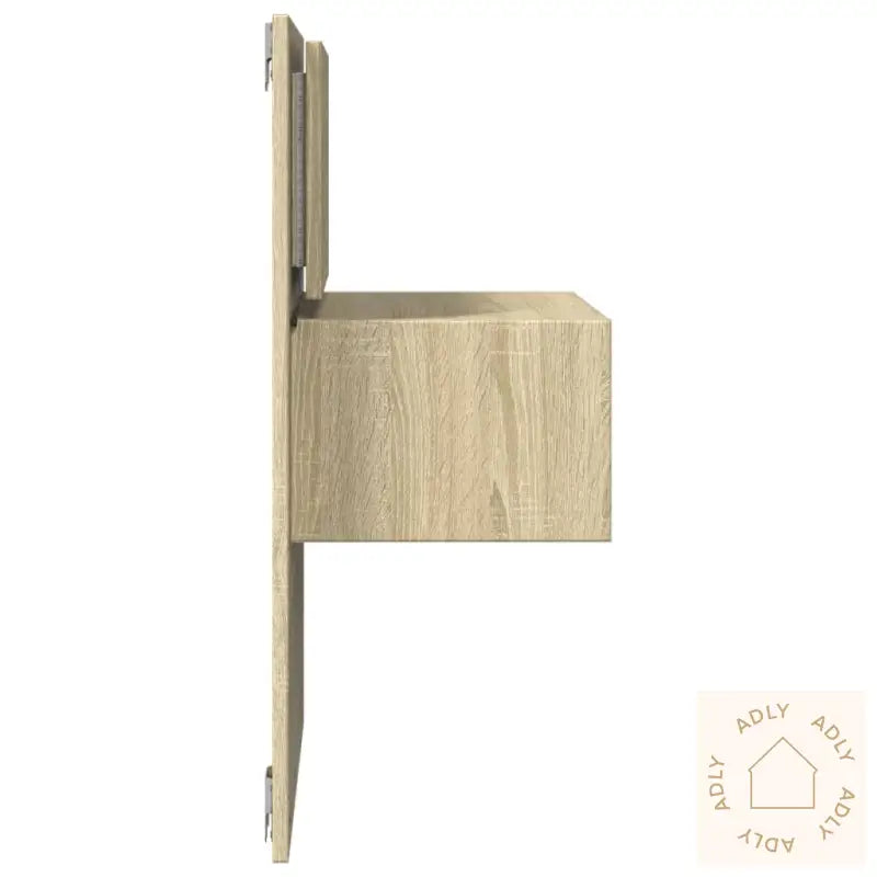 Vegghengt Nattbord Med Led-Lys Sonoma Eik