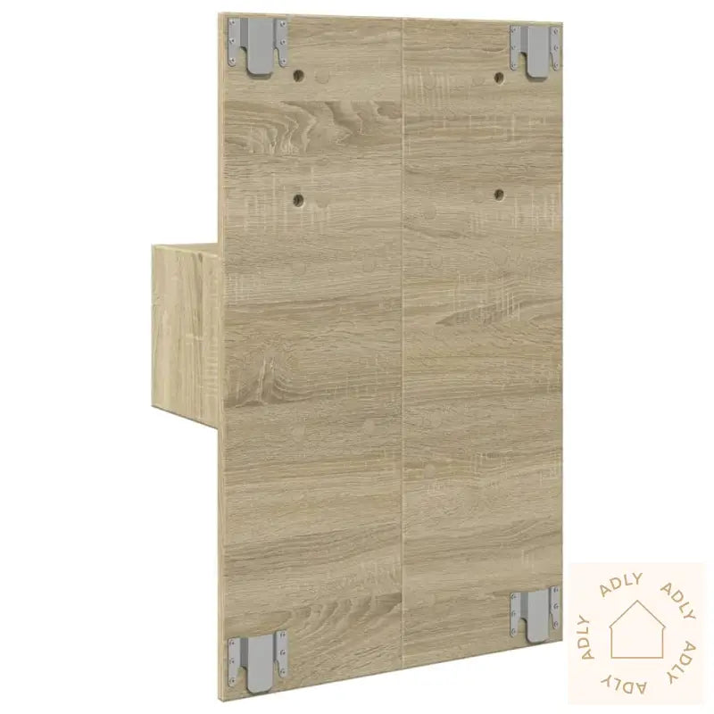 Vegghengt Nattbord Med Led-Lys Sonoma Eik