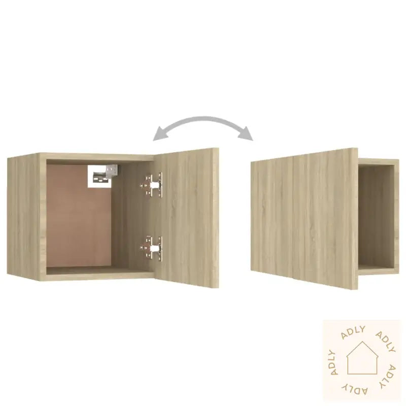 Nattbord Sonoma Eik 30,5X30X30 Cm Konstruert Tre