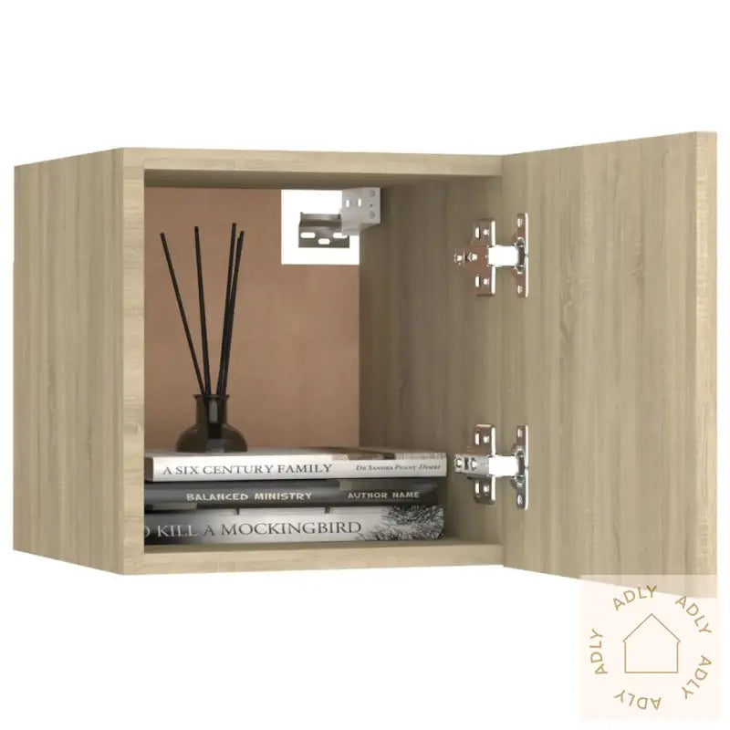 Nattbord Sonoma Eik 30,5X30X30 Cm Konstruert Tre