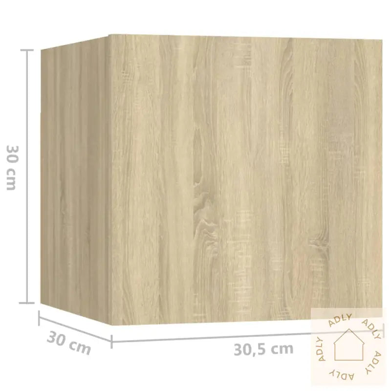 Nattbord Sonoma Eik 30,5X30X30 Cm Konstruert Tre