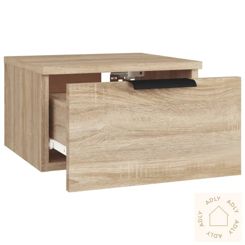 Veggmonterte Nattbord 2 Stk Sonoma Eik 34X30X20 Cm