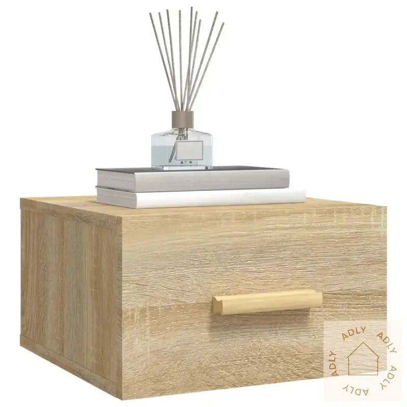Veggmontert Nattbord Sonoma Eik 35X35X20 Cm