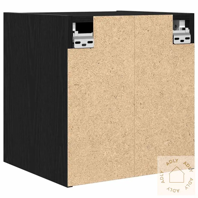 Veggmontert Nattbord Svart Eik 38X34X40 Cm