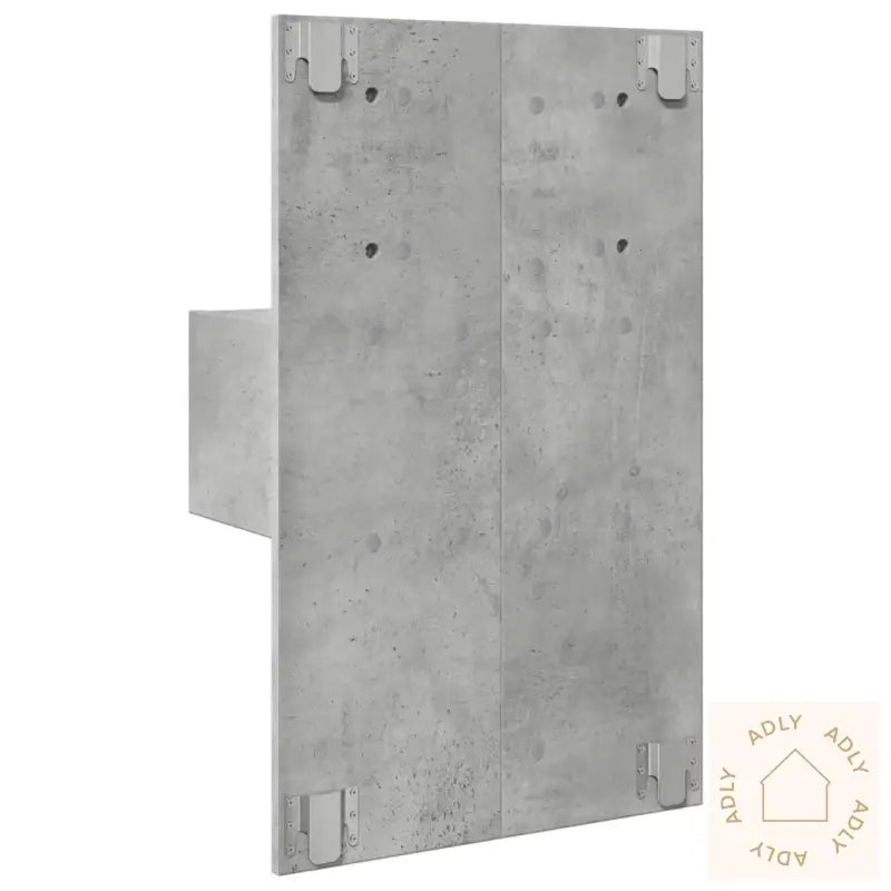 Vegghengt Nattbord Med Led-Lys Betonggrå