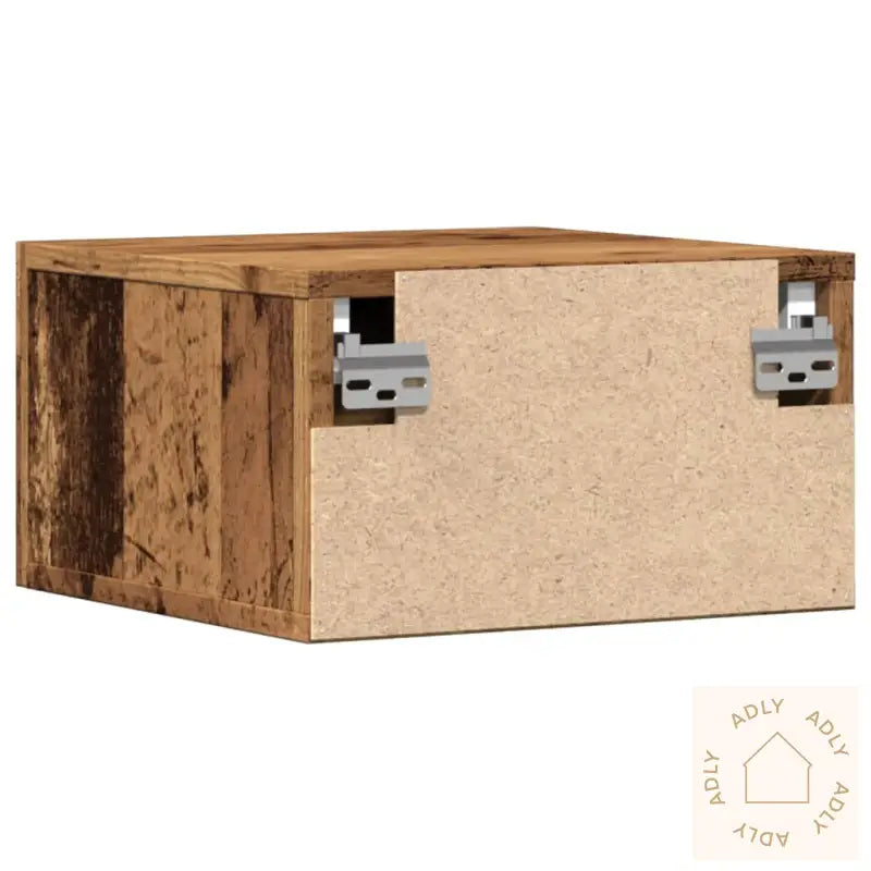 Veggmontert Nattbord Gammelt Tre 35X35X20 Cm