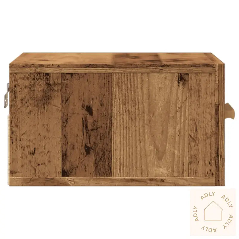 Veggmontert Nattbord Gammelt Tre 35X35X20 Cm