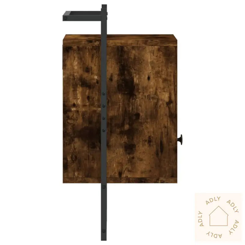 Nattbord Veggmontert Røkt Eik 40X30X61 Cm Konstruert Tre