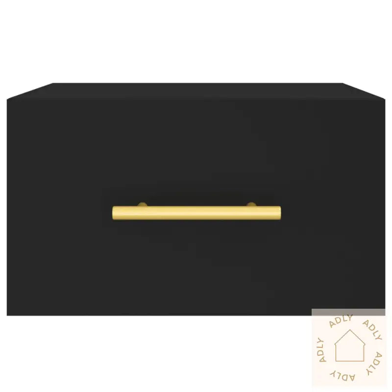 Veggmontert Nattbord Svart 35X35X20 Cm