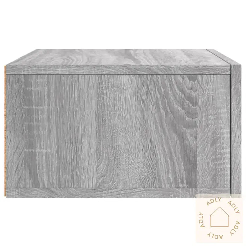 Veggmonterte Nattbord 2 Stk Grå Sonoma 35X35X20 Cm