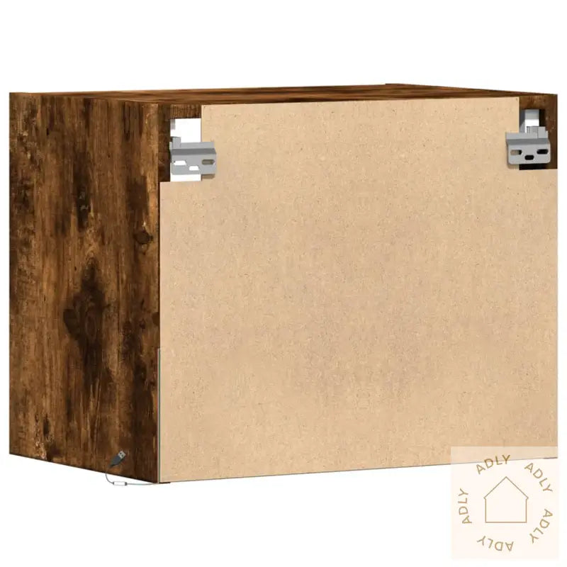 Vegghengt Nattbord Med Led-Lys Røkt Eik