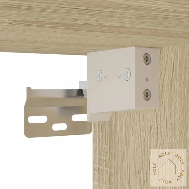 Vegghengt Nattbord Med Led-Lys Sonoma Eik