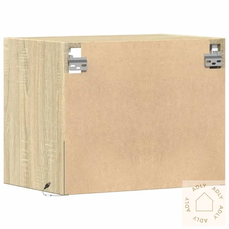 Vegghengt Nattbord Med Led-Lys Sonoma Eik