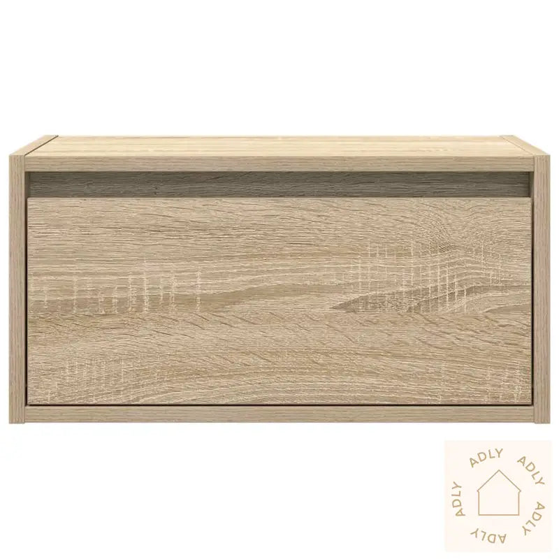 Vegghengt Nattbord Med Led-Lys Sonoma Eik