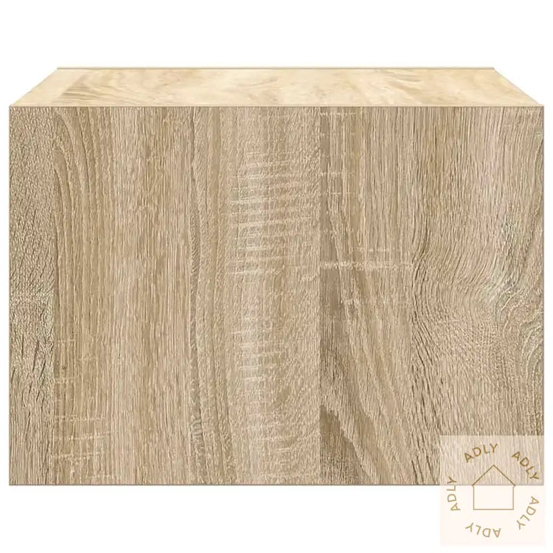 Vegghengt Nattbord Med Led-Lys Sonoma Eik