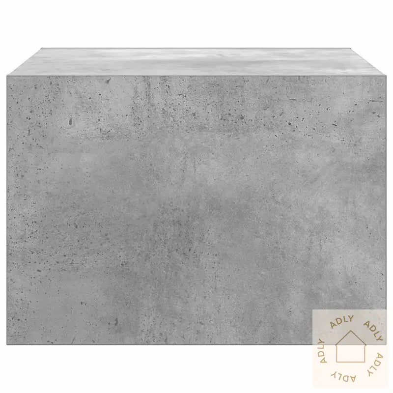 Vegghengt Nattbord Med Led-Lys Betonggrå