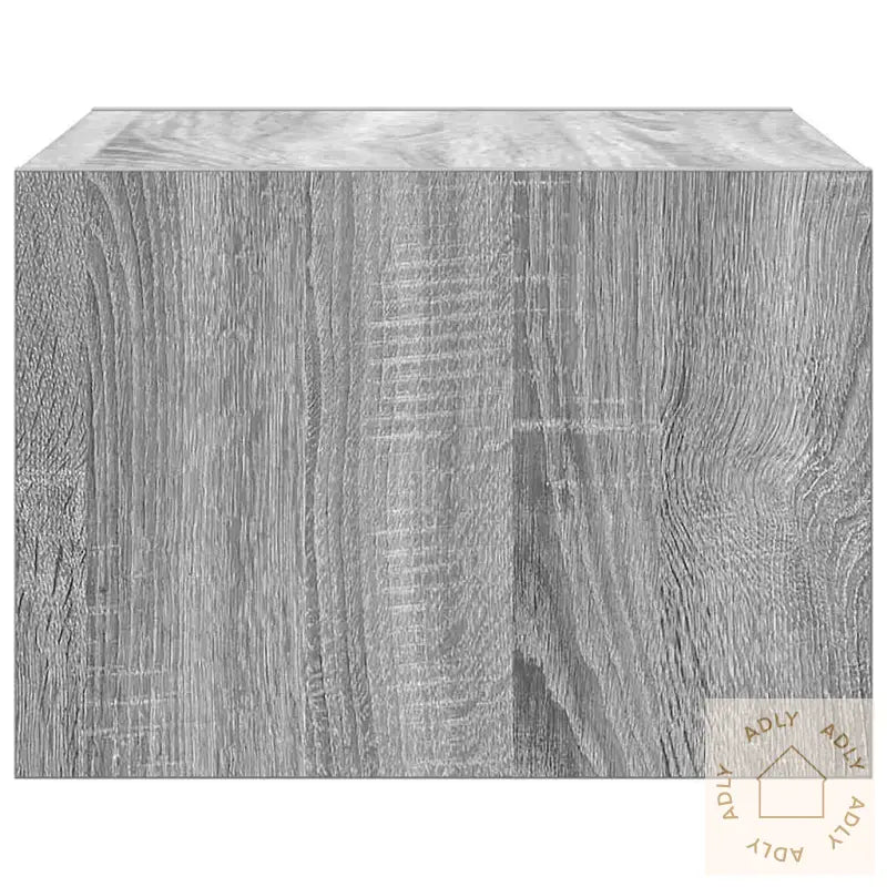 Vegghengte Nattbord Med Led-Lys 2 Stk Grå Sonoma