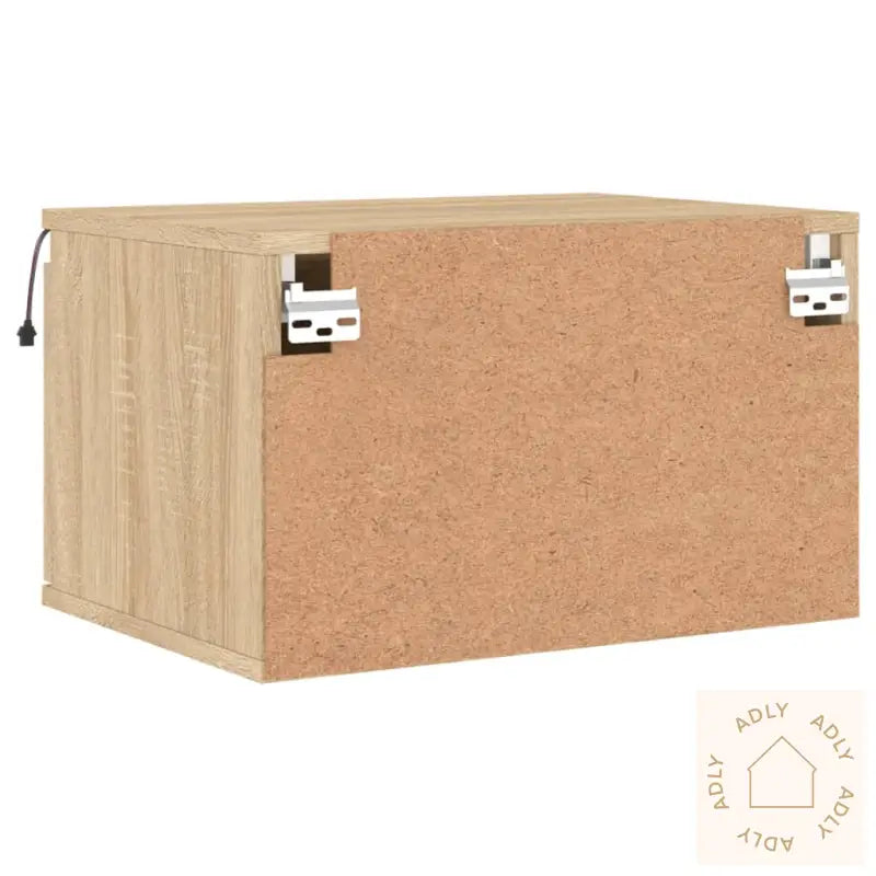 Vegghengte Nattbord Med Led-Lys 2 Stk Sonoma Eik
