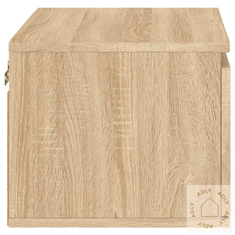 Vegghengte Nattbord Med Led-Lys 2 Stk Sonoma Eik