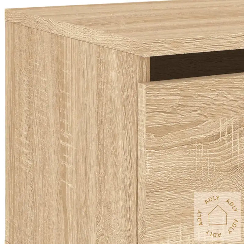 Vegghengte Nattbord Med Led-Lys 2 Stk Sonoma Eik