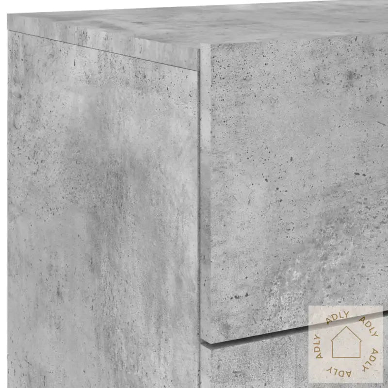 Vegghengte Nattbord Med Led-Lys 2 Stk Betonggrå