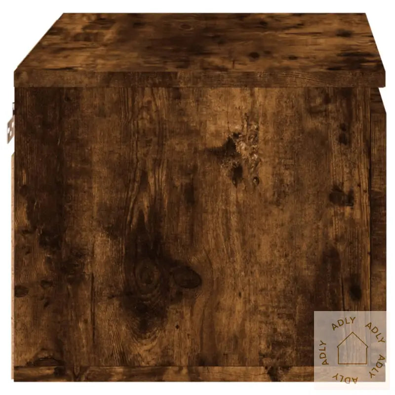 Vegghengte Nattbord Med Led-Lys 2 Stk Røkt Eik