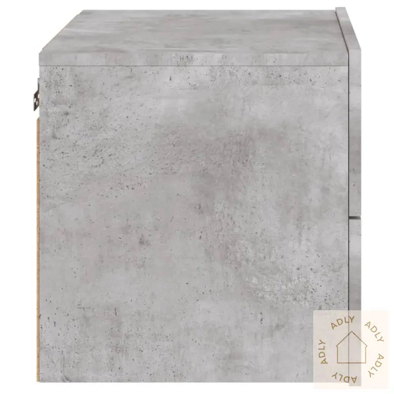 Vegghengte Nattbord Med Led-Lys 2 Stk Betonggrå