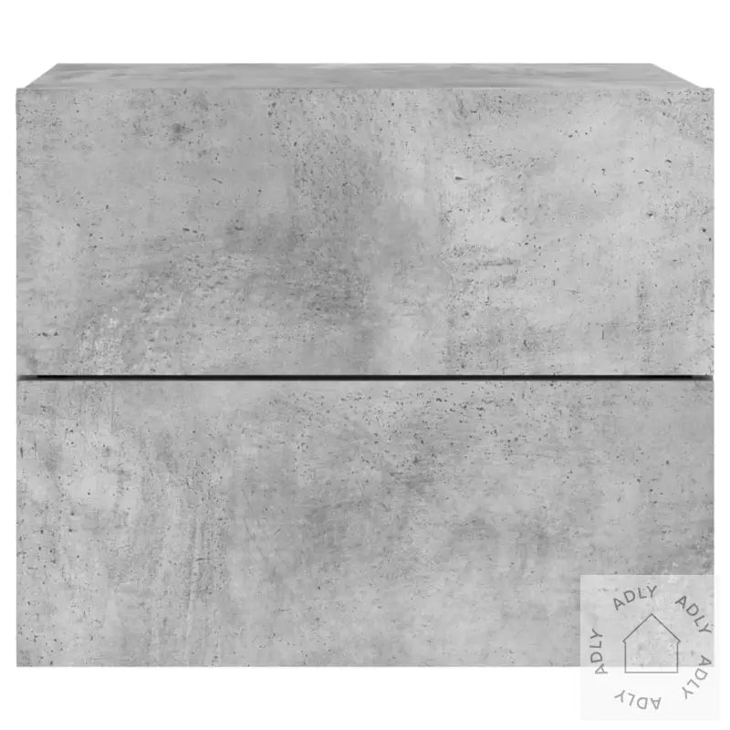 Vegghengte Nattbord Med Led-Lys 2 Stk Betonggrå