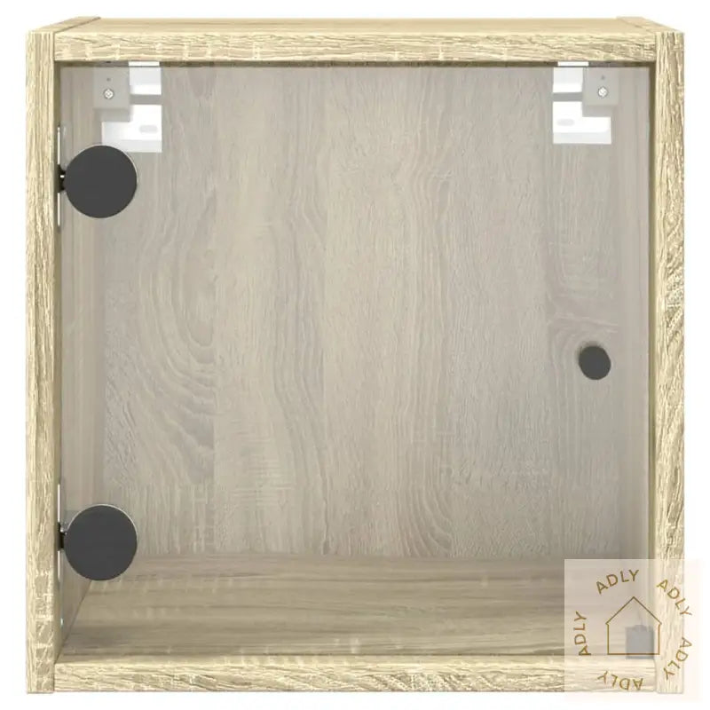 Nattskap Med Glassdører Sonoma Eik 35X37X35 Cm