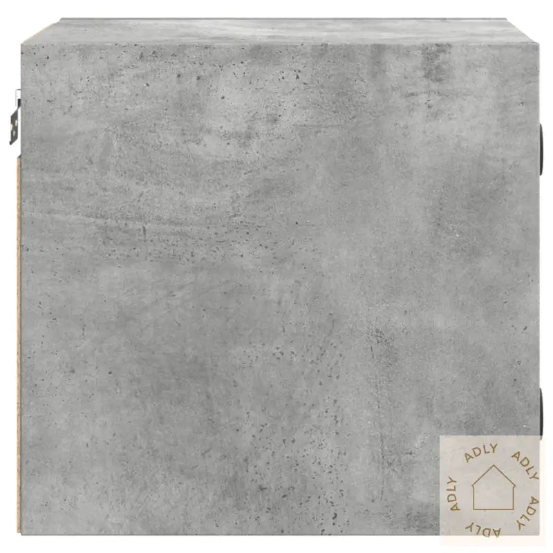 Nattbord Med Glassdører Betonggrå 35X37X35 Cm