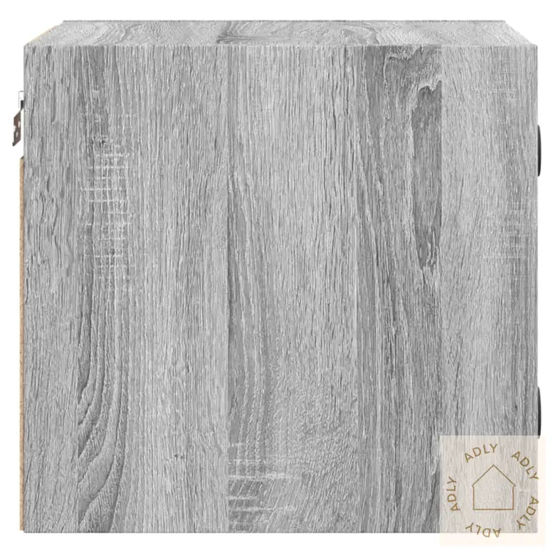 Nattbord Med Glassdører 2 Stk Grå Sonoma 35X37X35 Cm