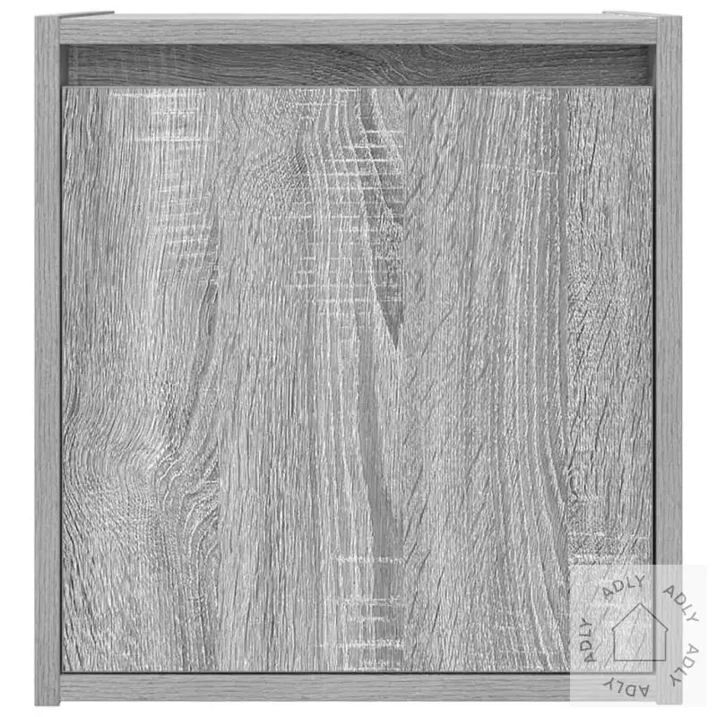Veggmontert Nattbord Grå Sonoma 38X34X40 Cm
