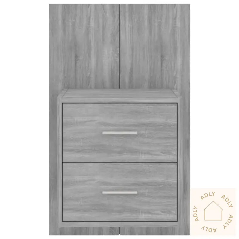 Veggmontert Nattbord Grå Sonoma