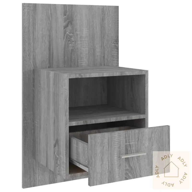 Veggmontert Nattbord Grå Sonoma