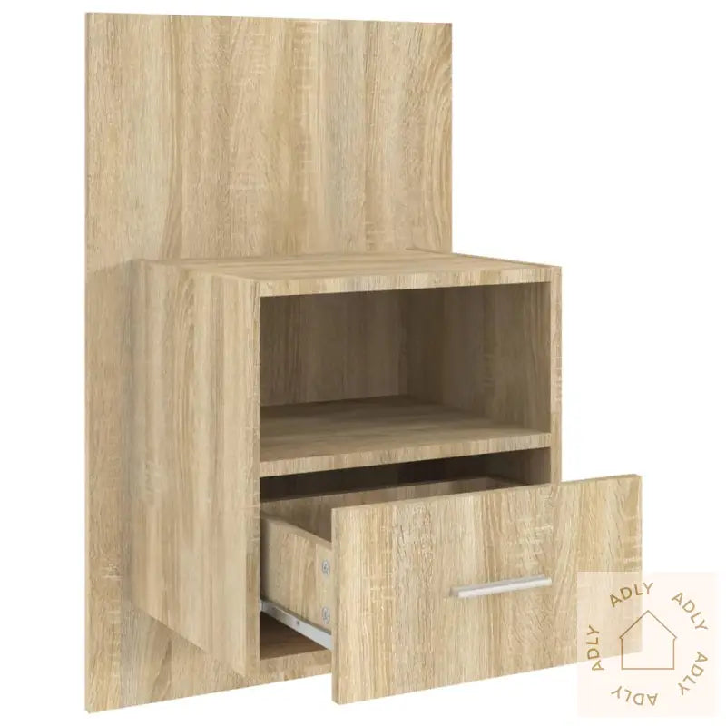 Veggmonterte Nattbord 2 Stk Sonoma Oak