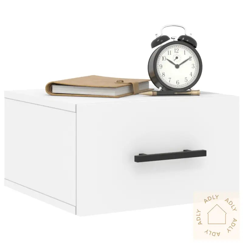 Veggmonterte Nattbord 2 Stk Hvit 35X35X20 Cm