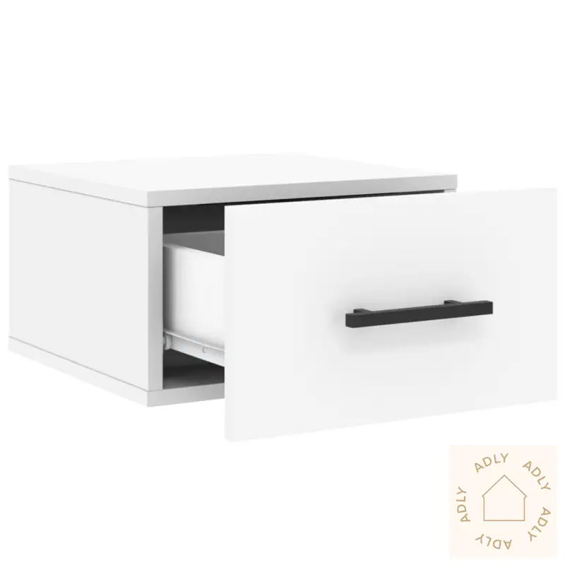 Veggmonterte Nattbord 2 Stk Hvit 35X35X20 Cm